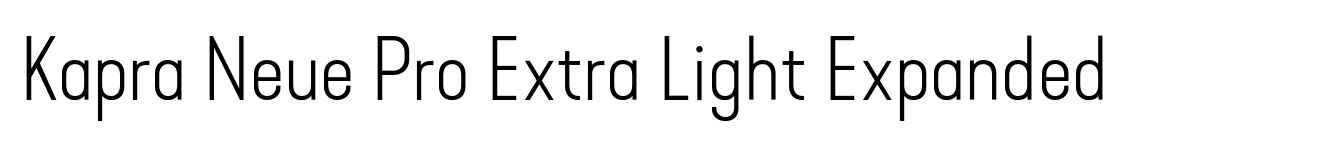 Kapra Neue Pro Extra Light Expanded